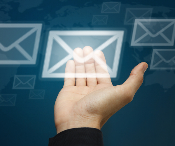 Hand carry the letter icon, Email concept